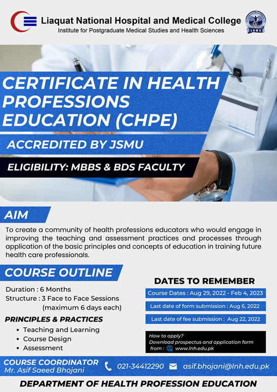 Certificate in Health Professions Education (CHPE)